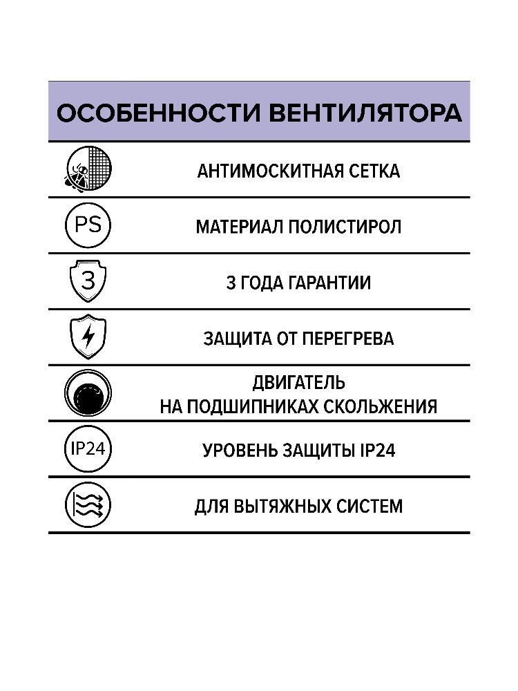 Вентилятор накладной B D100 сетка AURAMAX
